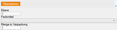 Eingabemaske Verpackungseinheit erstellen